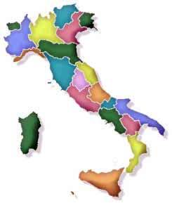 Mappa regioni italiane